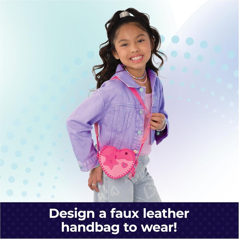 Cool maker , Sweetheart Handbag Kit, Design a Faux Leather Shoulder Bag, Arts and Crafts Kit, Kids Toys for Girls Ages 6 and up - Image 2